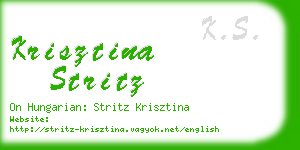 krisztina stritz business card